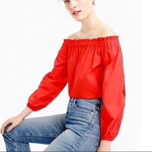 J Crew Off the Shoulder Blouse